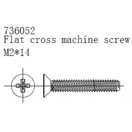 Set of bolts sweat M2x14mm 6pcs fs736052